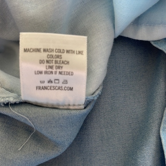 Harper - Light Blue Chambray Cargo Pants with Tie Waist -size S - Picture 5 of 5